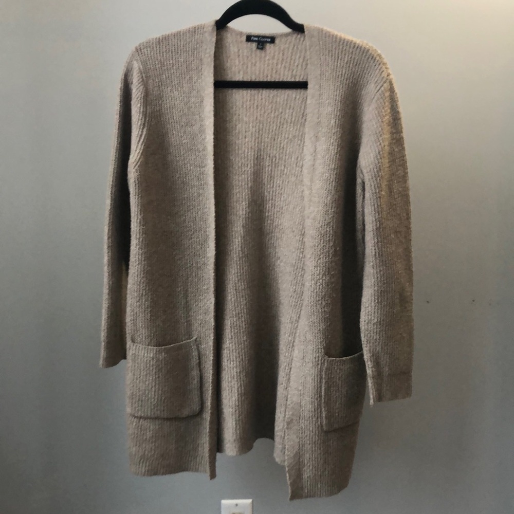 Pink Clover Open Front Long Cardigan Size S